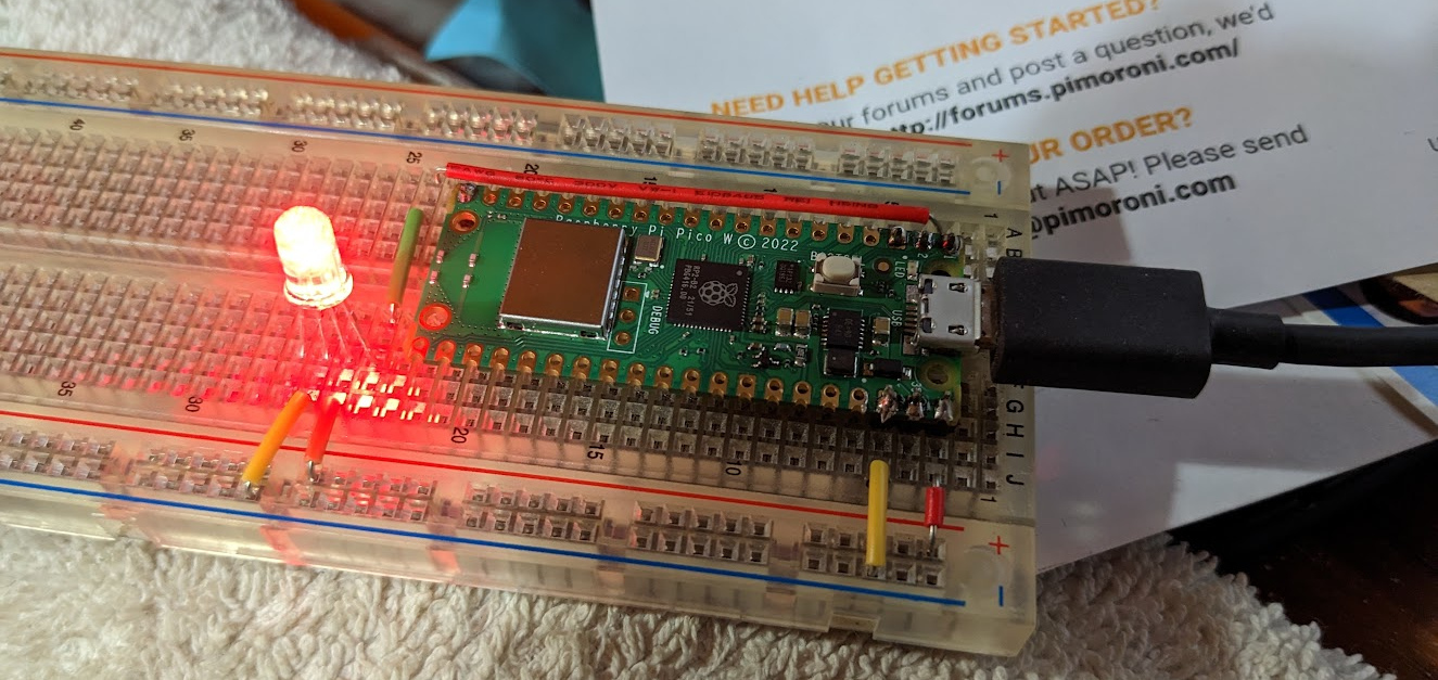 single neopixel breadboard